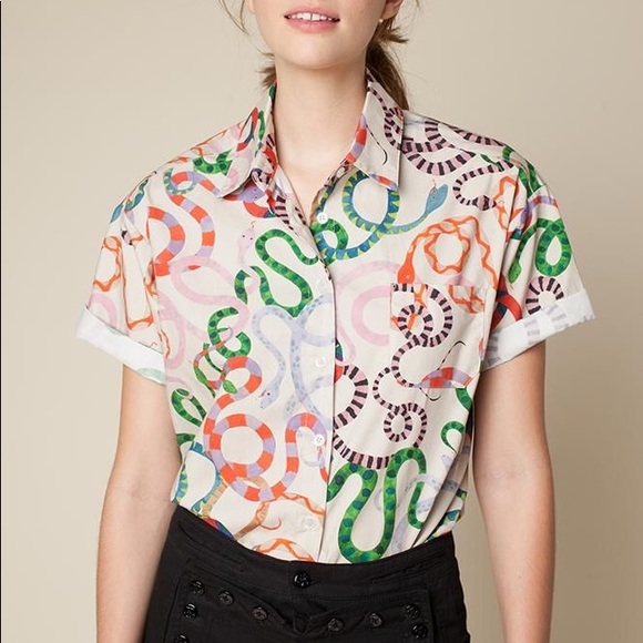 Rachel Antonoff Tops - Rachel Antonoff Jonny Shirt with Snakes